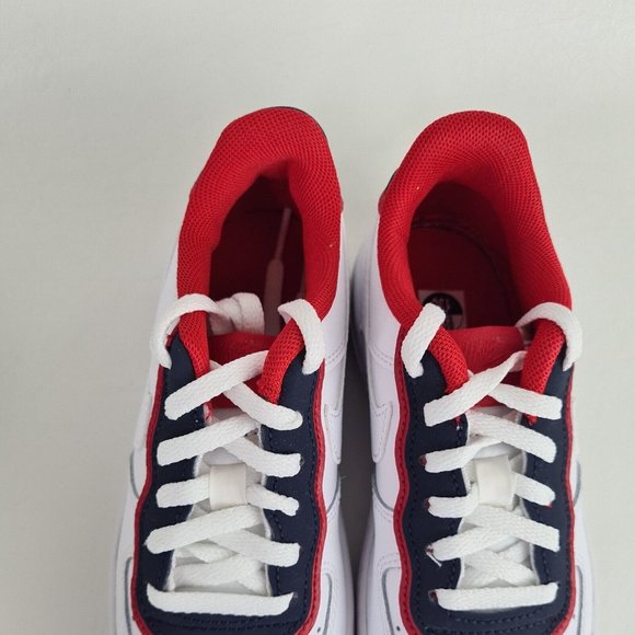 NIKE AIR FORCE 1 LV8 1 DBL White Sneakers Boys Shoes - Picture 4 of 11